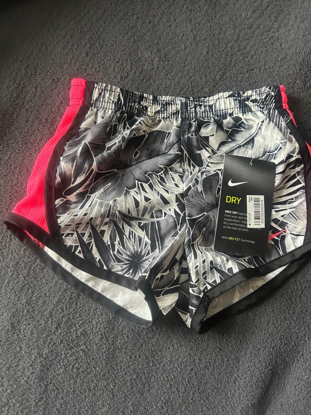 Nike Kids Black & Pink Tropical Dri-FIT Shorts